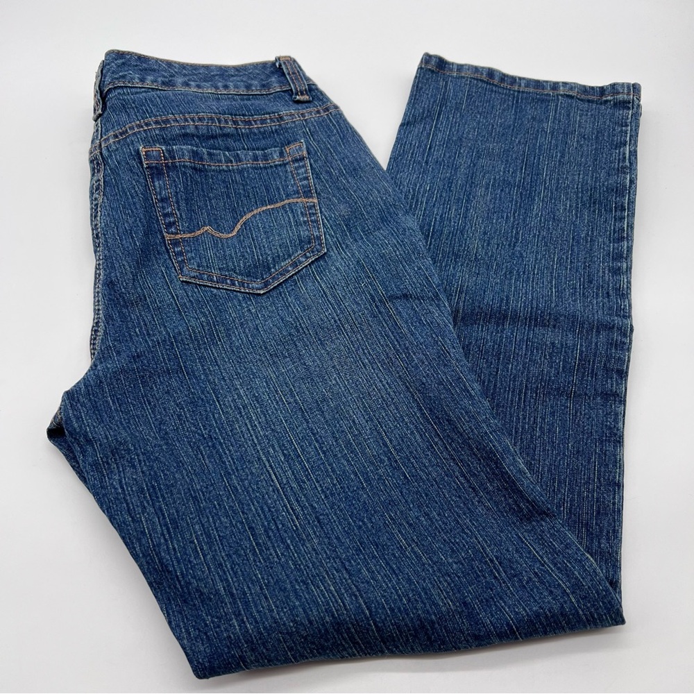 Sonoma Original Straight Dark Wash Blue Denim w/5 Pockets Detail-Size 4 Short